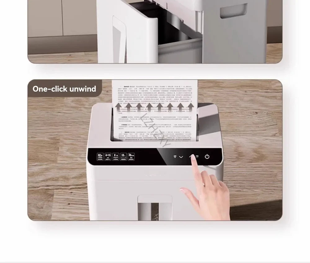 High-capacity Office Shredder with Five-level Security and Shredding Function It Can Shred Large Volumes of Documents and CDs