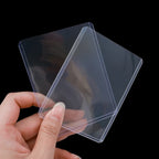 50/1Pcs Transparent Card Sleeve with Protective Film Clear Card Holder Idol Photo Game Baseball Card Holders Cover 35PT 3"x4"