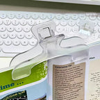 1Pcs Simple Fixed Book Clips Frosted Transparent Page Holder For Reading Tool Memo Clip Desk Accessories Practical Note Holder