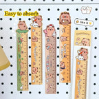 Cartoon Capybara Magnetic Bookmark Ruler Cute Irregular Drawing Ruler for Students Creative Kawaii Kids School Stationery