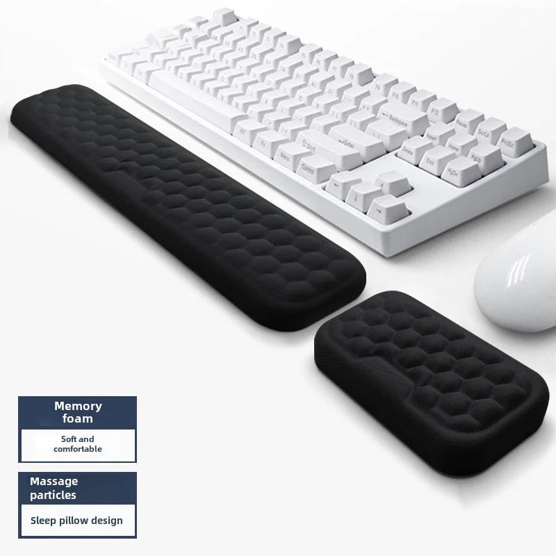 Keyboard Mouse Wrist Protection Rest Pad Ergonomic Office Typing Relax Wrist Memory Foam Mouse Pad PC Computer Laptops Mouse Pad