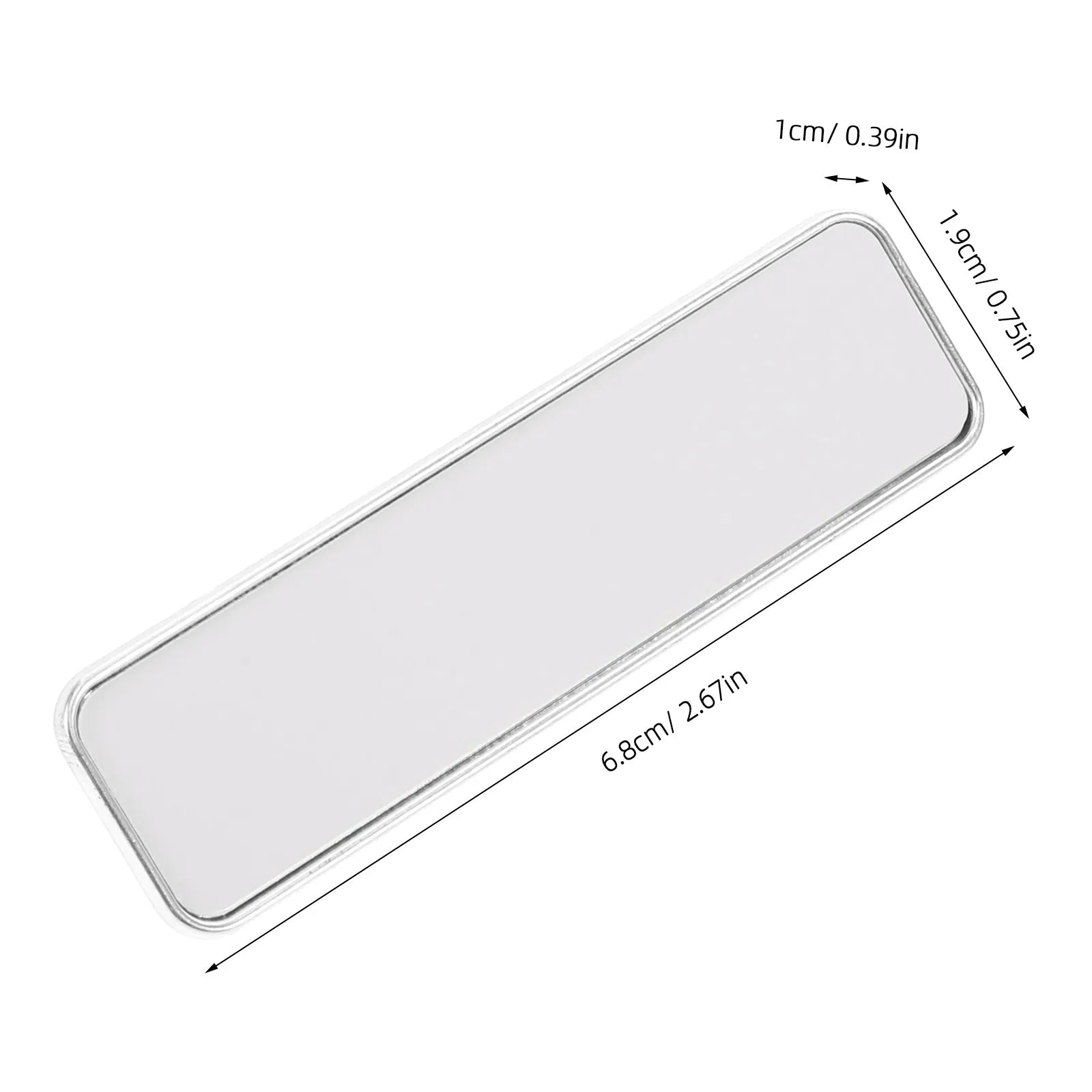 4Pcs Blank Name Badges Sublimation Ready Premium Alloy Metal Name Tags with Pin Back for Employee Identification Work Office DIY