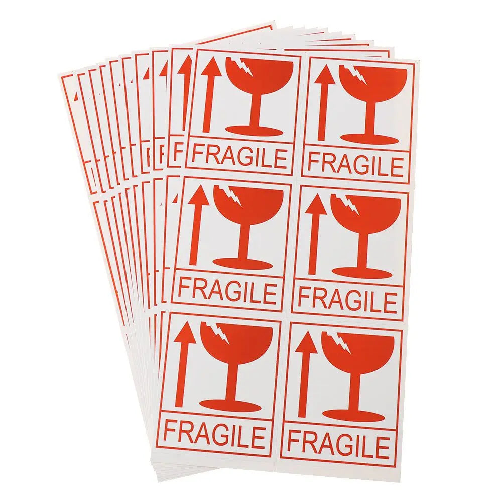 60pcs/lot Fragile Warning Label Sticker Hazard Warning Sign Handle With Care Keep Express Label Adhesive