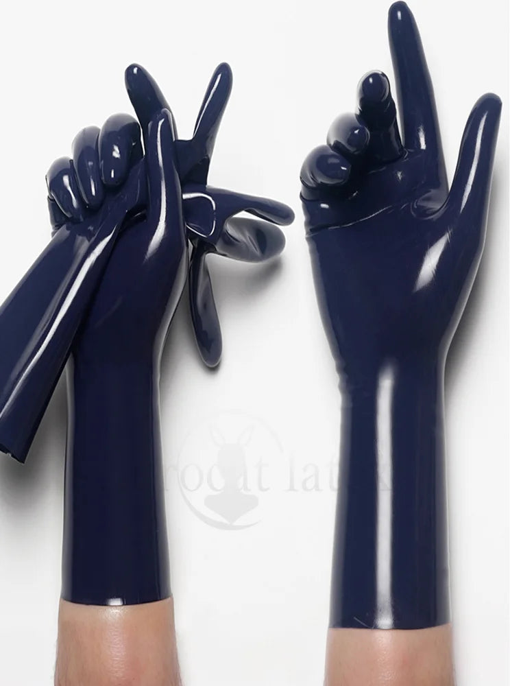 latex fetish gloves women  gummi wetlook long opera sexy glooves