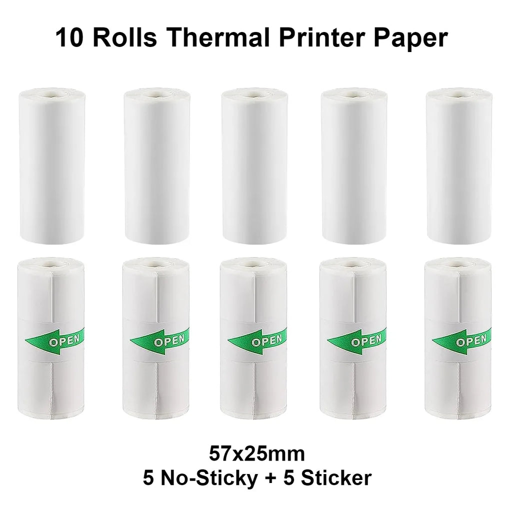 Sticker Printer - Model X6 Print Pods Mini Printer, Bluetooth Thermal Sticker Maker with Rolls Paper | Compatible with iPhone
