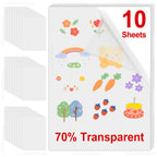 10 Sheets Printable Vinyl Sticker Paper Waterproof A4 Transparent Copy Paper for Inkjet Printer DIY Self-adhesive Label Stickers