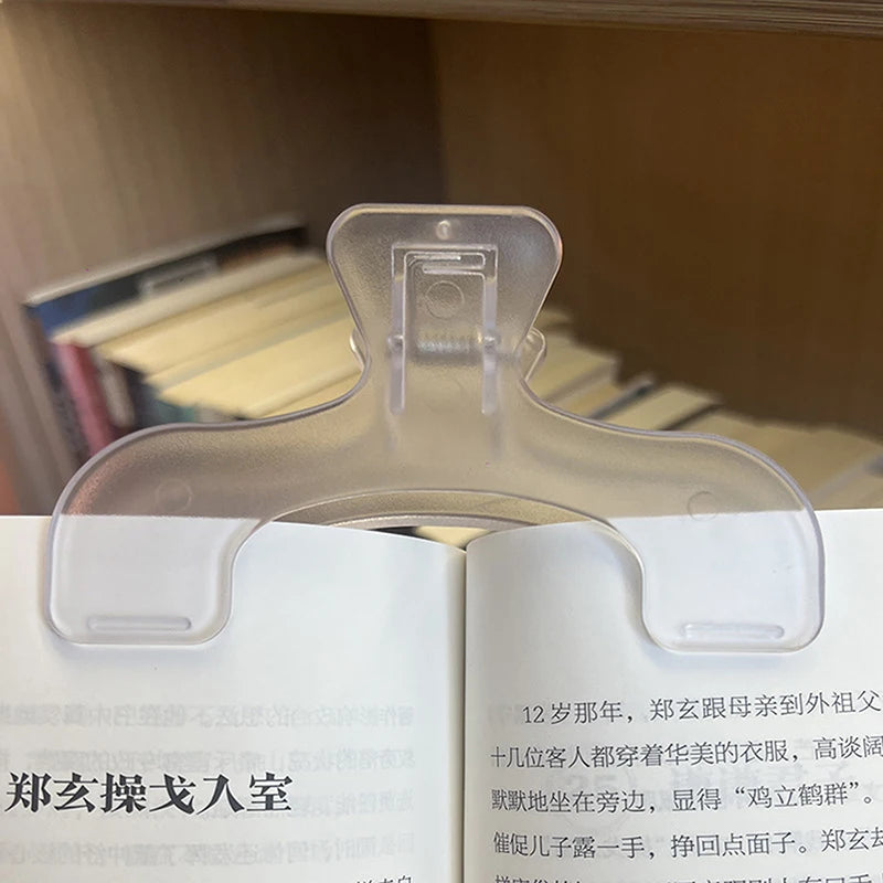 1Pcs Simple Fixed Book Clips Frosted Transparent Page Holder For Reading Tool Memo Clip Desk Accessories Practical Note Holder