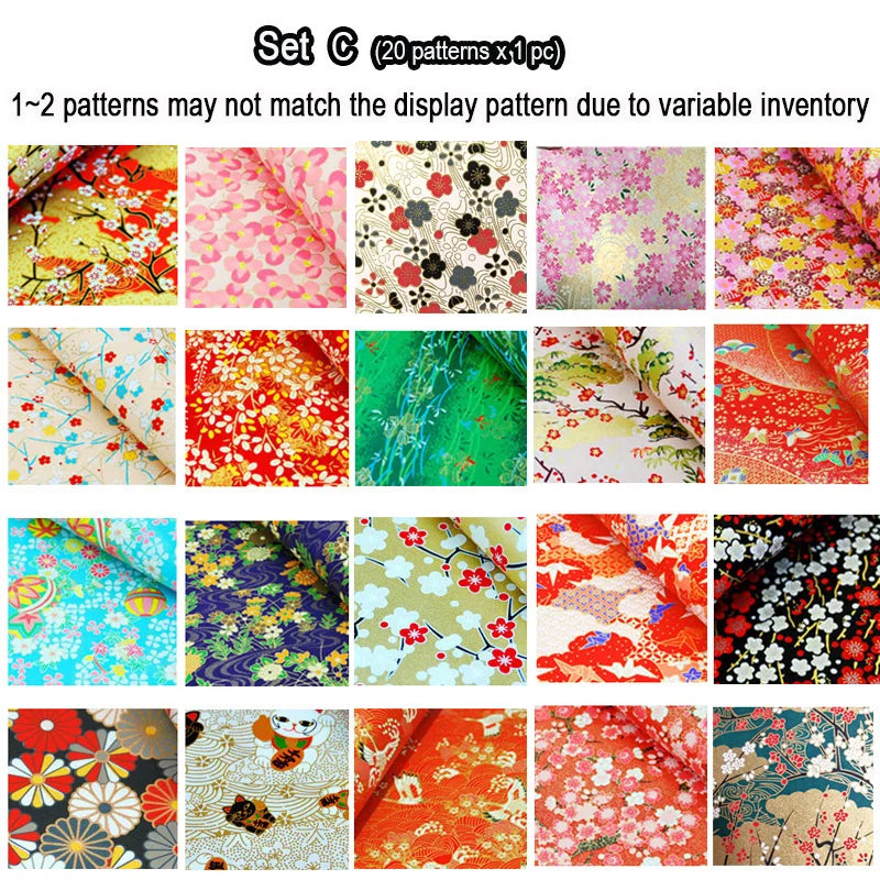 Origami Japanese Chiyogami Yunzen Paper, Hand-silk Screened Craft Paper For Gift Wrapping Box Doll Decoration 20 Sheets