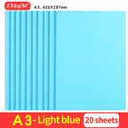 A3 MixColor Cardstock Paper Business Card Cardboard DIY Gifts Card Scrapbook Materials Drawing Card Art Supplie 10/20Sheets 230G