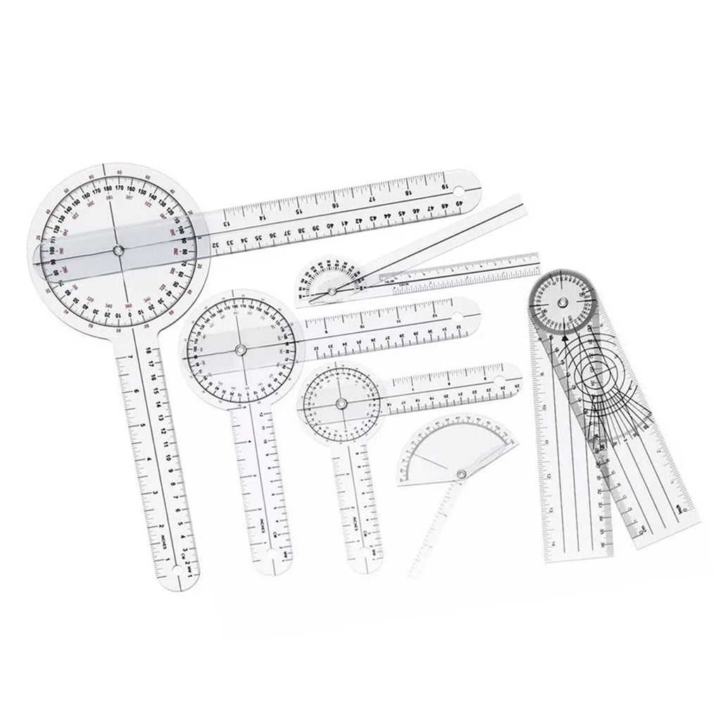 Protractor Goniometer  Goniometer Set PVC Transparent Clear Scale Wear Resistant Angle Ruler for Orthopedics