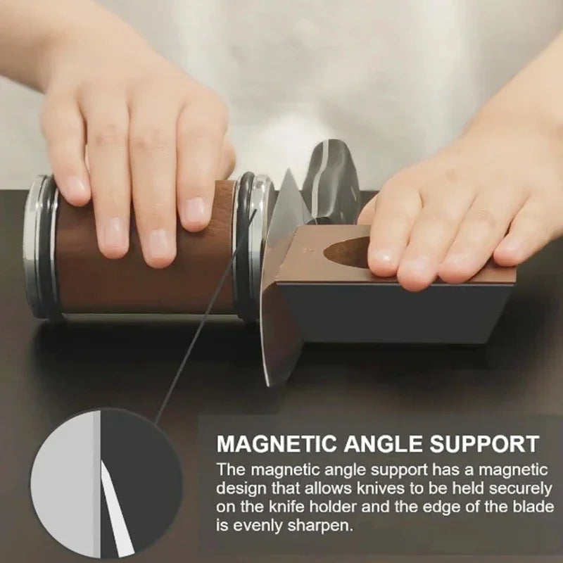 Magnetic Rolling Knife Sharpener 4 Angles Base 5 Types Grinding Discs EVA Protection Gift Box