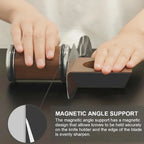 Magnetic Rolling Knife Sharpener 4 Angles Base 5 Types Grinding Discs EVA Protection Gift Box