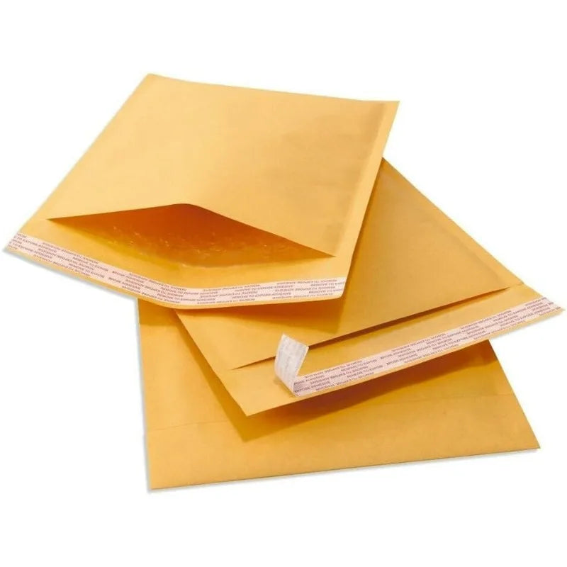 Kraft Paper Bubble Envelopes Bags Self Seal Adhesive Padded Bubble Mailers Shockproof Anti Drop Shipping Envelopes Mailing Bags