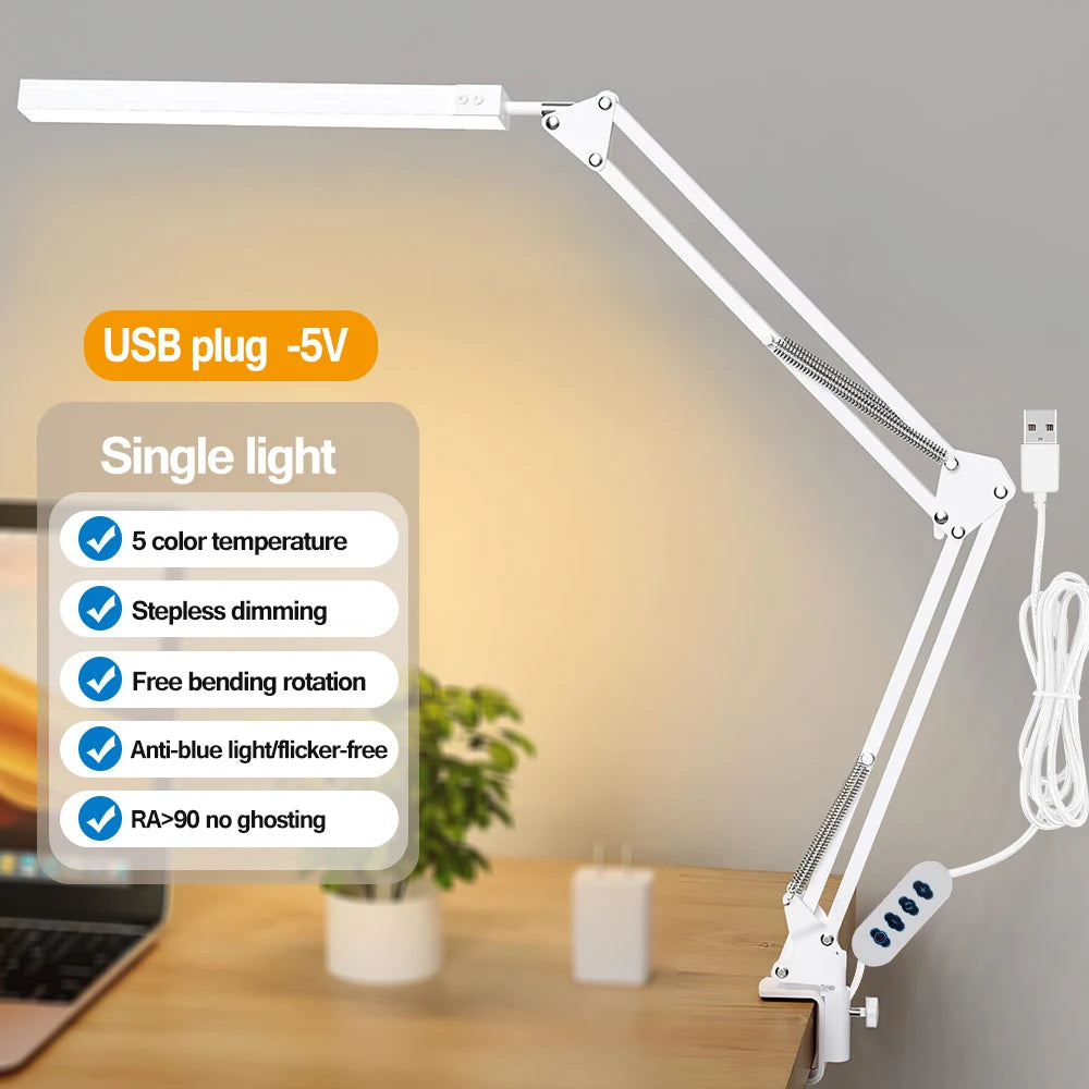 LED Desk Lamps Stepless Dimmable Led Computer Monitor Light USB Table Lamp for Office Study Reading Lighting Fixture