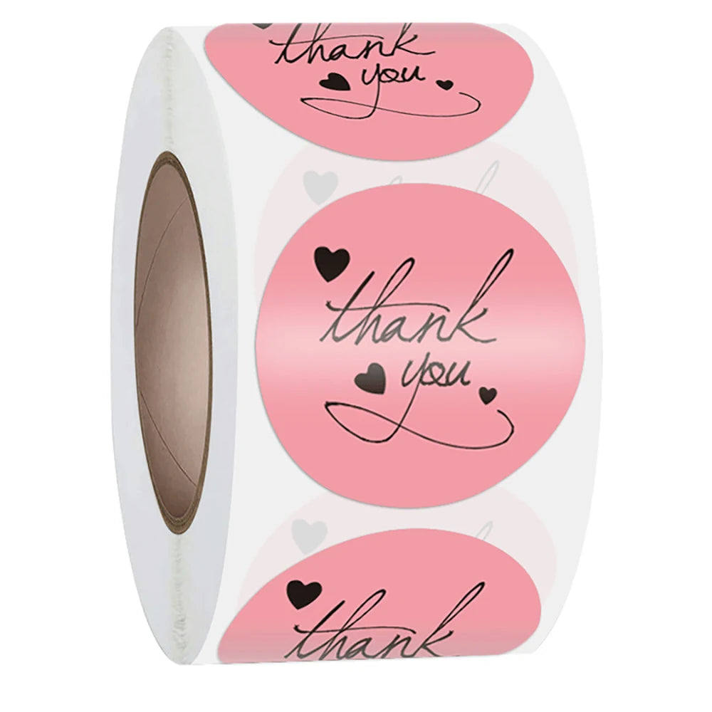 500Pcs Round Dog Paw Print Thank You Label Stickers Used for Shipping and Mailing Box Seal Labels Decorative Gifts Stickers