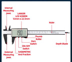 Plastic Caliper Pachometer Digital Caliper Electronic Ruler Vernier Digital Caliber Measuring Tool Digital Calibrator Micrometer