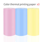 Colorful Label Sticker 57*25MM Self-adhesive Roll Paper Label Sticker Photo Inkless Printing Portable Mini Printer Thermal Paper