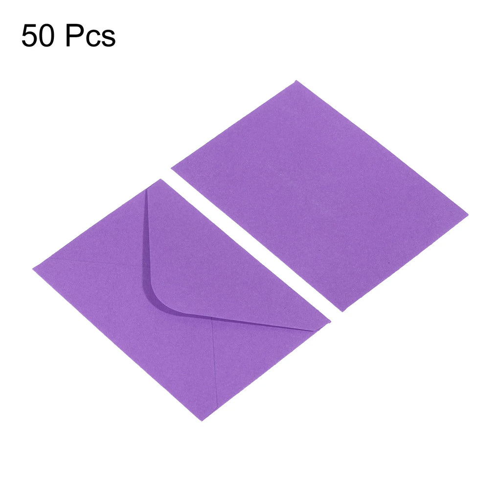 50/100Pcs Mini Paper Envelopes 10x7cm Mini Gift Greeting Card Business Card Envelope Western Envelopes for Wedding Invitation