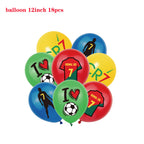 Football Player Theme Party Decoration Soccer Cr&7 Superstar Party Supplies Plate Cup Balloon Banner Paper Backdrop Party Gift
