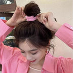 5pcs/Set Mixed Color Thick Hair Ties Soft Seamless Towel Scrunchies Women Girls Elastic No Damage Ponytail Holders Rubber Band