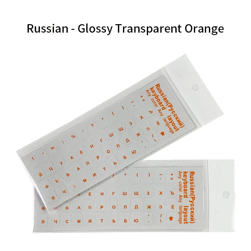 Universal Russian Transparent Keyboard Stickers for Laptop Letters Keyboard Cover for Notebook Computer PC Dust Protection