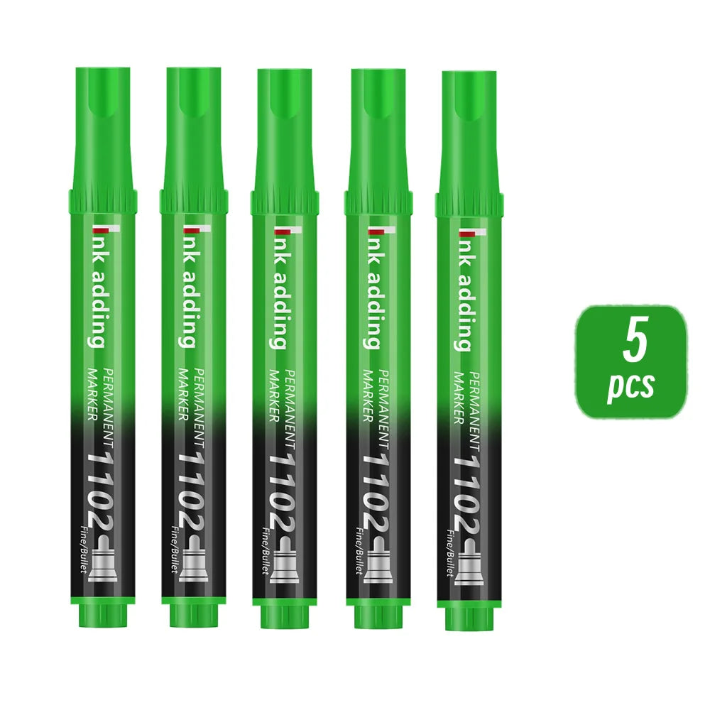 1/10/20pcs 2mm Red Blue Ink Black Permanent Marker Pens, Fine Tip, Waterproof, Quick Drying Drawing Pens Wood Stone Metal Glass