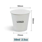 1000pcs Personalized Custom 2.5oz/50ml & 3oz/60ml Espresso Cup Disposable Tasting,9oz/250ml Paper Cups with Logo for Events