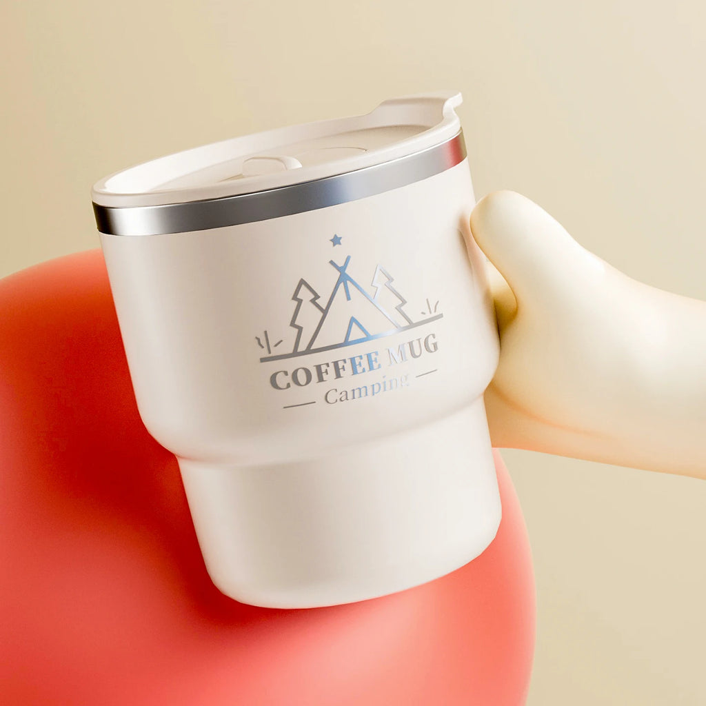 400ML Thermal Cup 304 Stainless Steel Double Layer Insulated Water Cup Office Milk Coffee Mug Student Portable Sealed Tumbler