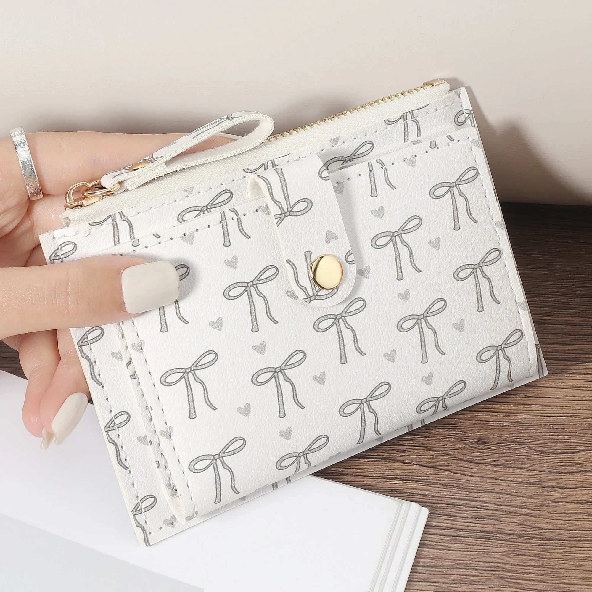 Ultra-Thin Zipper Card Wallet for Cash ID Credit Cards Coins, Lightweight Portable Pocket Money Holder
