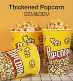 50Pcs 32/46oz Disposable Single Wall Coated Paper Popcorn Bucket Cup Food Grade Greaseproof Cinema Containers Movie Night Party