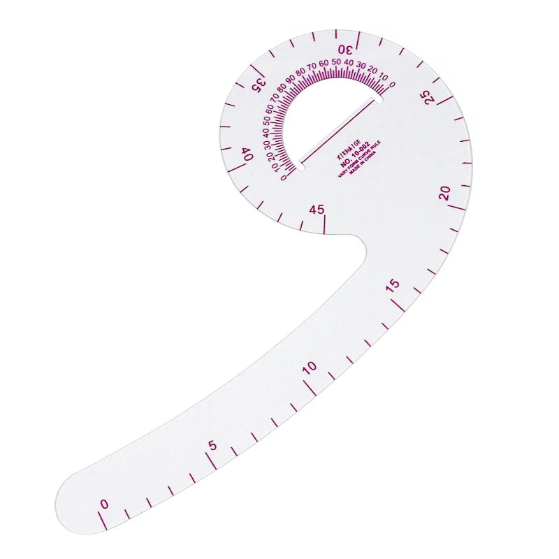 Empire sewing ruler and French curve, used for pattern making drafting, transparent plastic fashion designer ruler pieces assemb