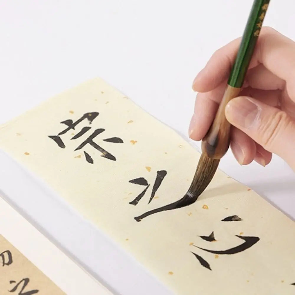 Traditional Chinese Calligraphy Brush Oil Painting Wolf Hair Scriptures Writing Brush Oil Watercolor Wood Art Paint Brush