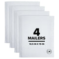 Large Poly Bubble Mailer Envelope Padded Shipping Bags 10.5 x 15 Inches Size 5 Strong Waterproof Protective Packaging for Mailing Clothes Books Documents Ecommerce Shipping Supplies Made with 50% Recycled Plastic White