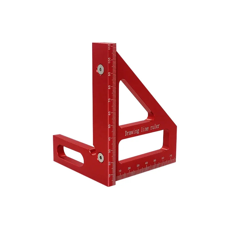 Miter Triangle Ruler Aluminum Alloy Woodworking Square Protractor High Precision Layout Measuring Tool for Engineer Carpenter