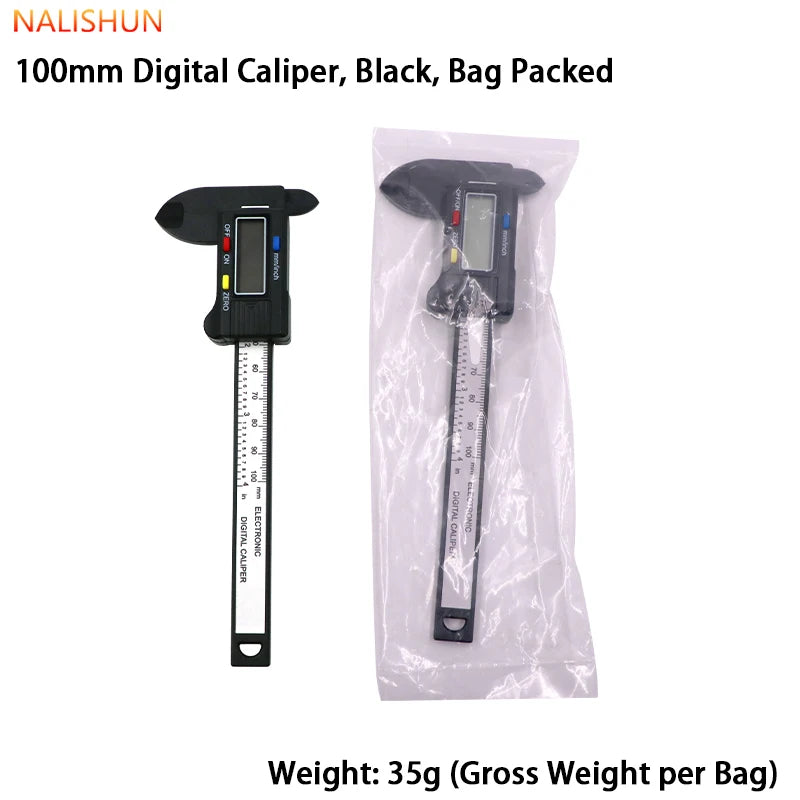 0-100mm/0-150mm Carbon Fiber Digital Caliper 0.01mm High Precision, Electronic Vernier Measuring Large LCD Screen Inch/mm