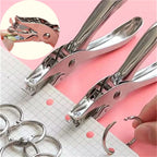 Metal 3/6mm Circular Hole Single-Hole Handheld Punching Machine, Capable of Punching Through 8 Sheets of A4 Paper - A Punch Tool