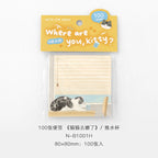 100sheets Cute Cat Memo Notes Creative Collage DIY Scrapbooking Aesthetic Material Paper School Office Supplies