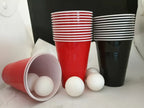 Cup Pong Game Set 22 Pcs 16 Oz Plastic Party Cups with 4 PCS Ping Pong Balls for Christmas New Year Gift  Gratuation Party