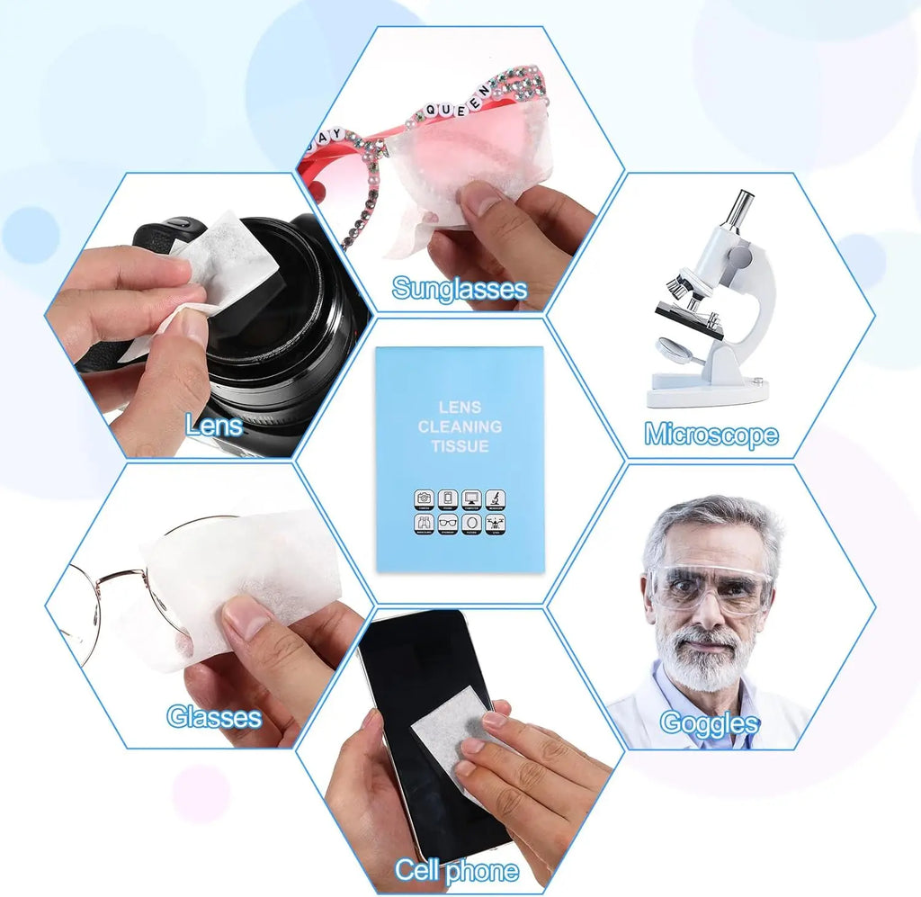 Lens Cleaning Tissue Paper Lens Cleaner Papers Tissue for Microscope Camera Len Glasses Computer Screens Electronic Screens