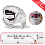 P12 Mini Label Maker Machine with Tape Bluetooth Label Printer Handheld Sticker Multiple Templates Font Inkless Sticker Maker