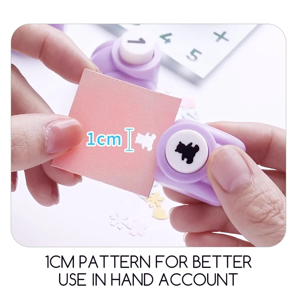 Embossing Punching Device,Hole Punch Mini Paper Shaper Cutter,Multi Patterns Paper Crafts Puncher Set For DIY Scrapbooks