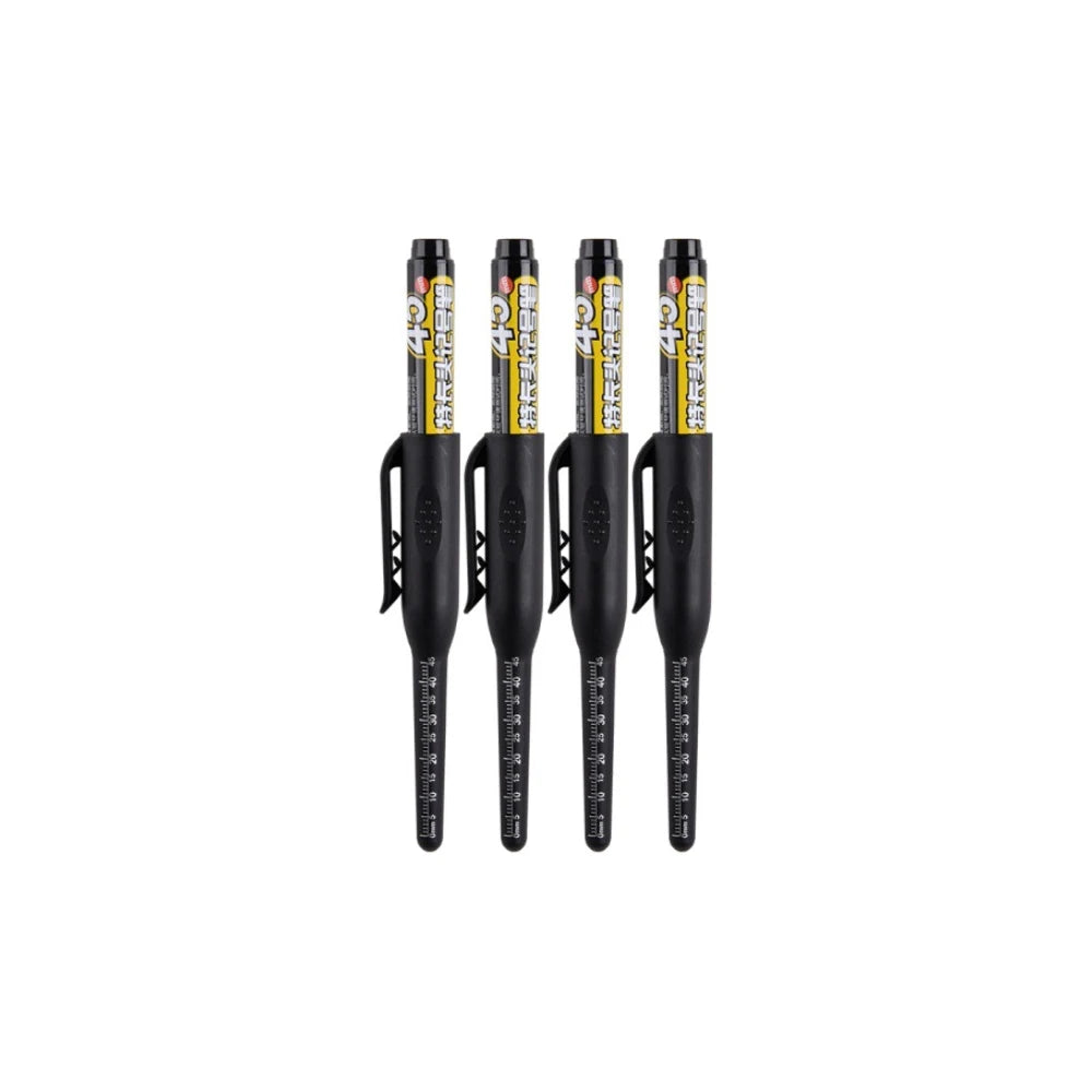 4-40Pcs White/Black/Blue/Red 45mm Deep Hole Marker Pens Long Nib Head Carpenter Pen Waterproof for Measuring Woodworking Office