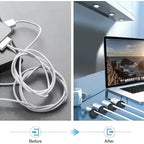 Desktop Cable Clips Portable Adhesive Cable Management Charger Wire Holder Clips Cord Organizers for Home Office Car Nightstand