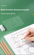 College student drawing tool set Professional construction engineering Combination assembly drawing  geometry set for school