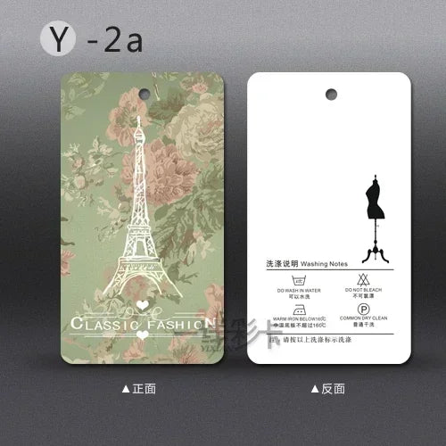 250pcs/lot Clothing Printing Hang Tags Price Tag in Stock Labels for Clothes Personalizar Etiquetas