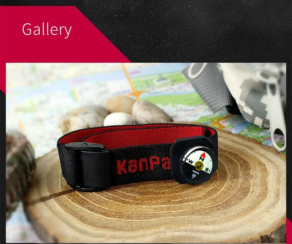 KANPAS Watch Band Compass Wrist Strap Compass Waterproof Mini Luminous  Magnetic for Outdoor,Camping,Hicking,Survival