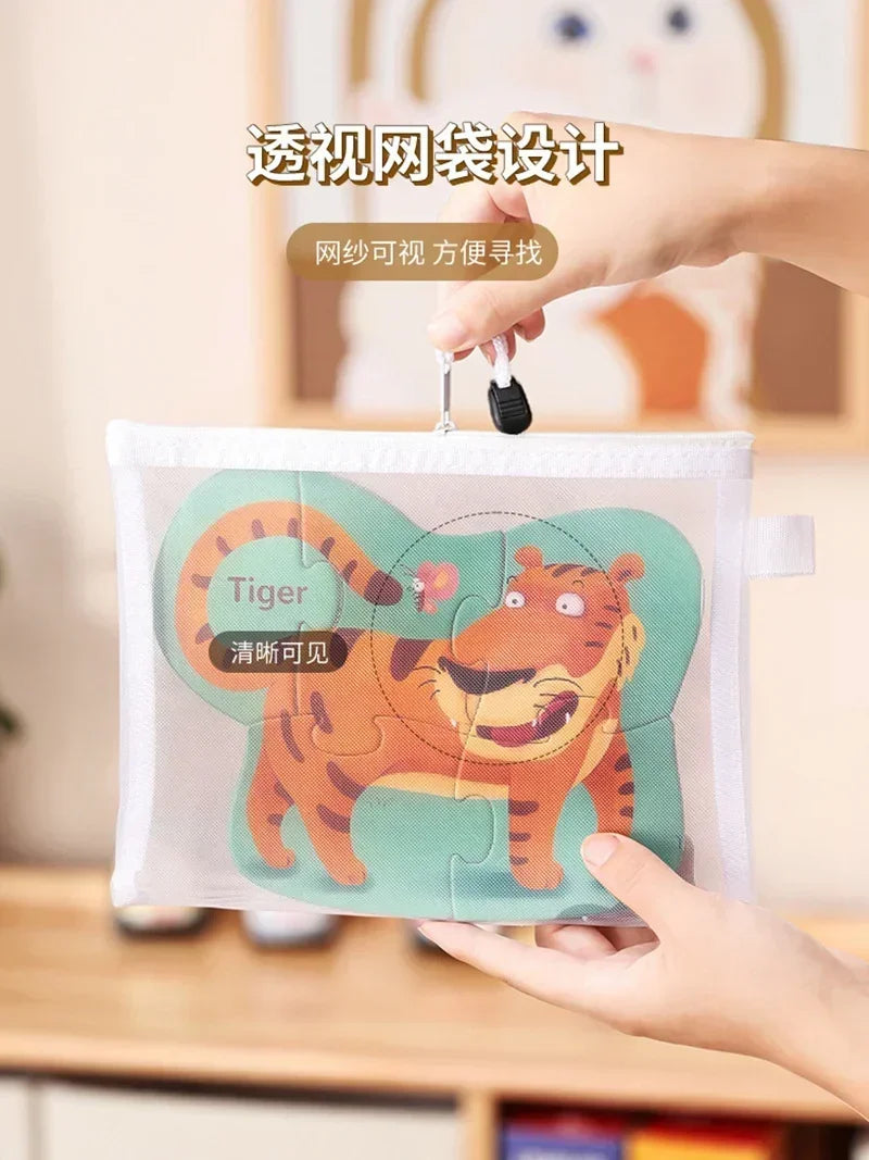 Transparent  A4/A5/A6 Mesh Zipper Pouch Clear Document Bag Book File Folders Stationery Pencil Case Storage Bags Makeup Pouch