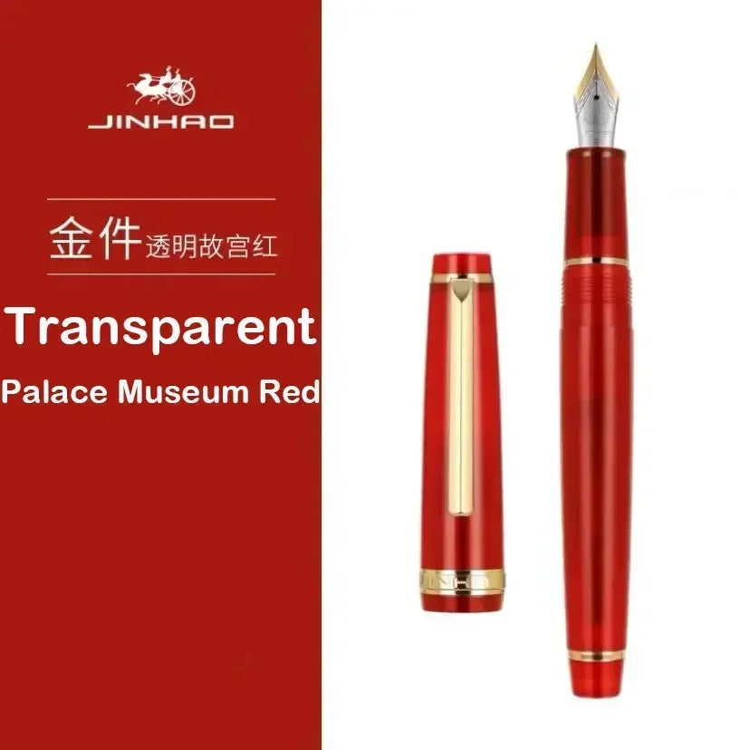Jinhao 82 Fountain Pen Transparency Plastic Spin Pen Popular EF F M NIB Business Office School Supplies Writing Stationery