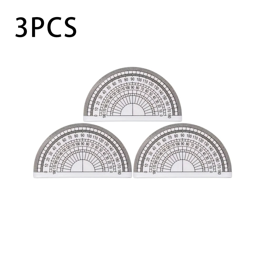 3/6Pcs Transparent 180° °   Protractor Set - High-Precision Measuring Tool for Students & Professionals
