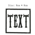 1pc 8cm Wide Customized Name Small Frame Tag Embroidery Patch Iron On Sew On Clothing For Left Chest Individual Badge
